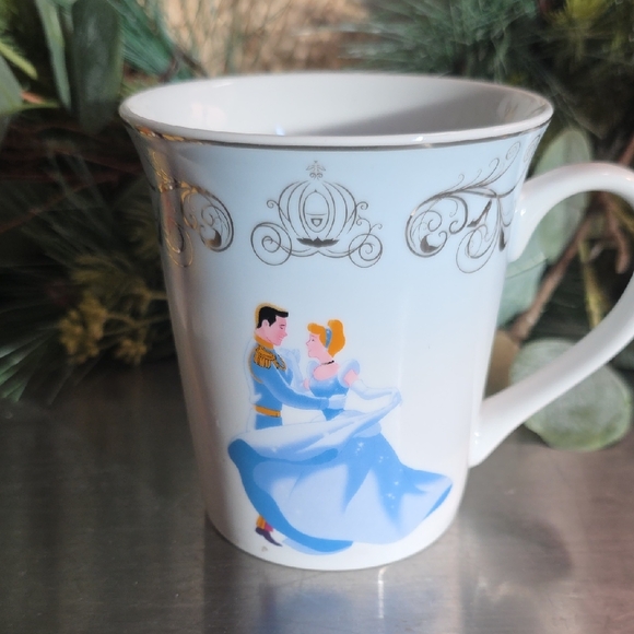 Disney Other - Disney White and Blue Mug with Gold Details